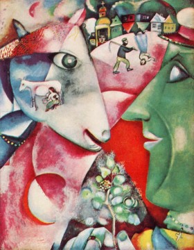 village - Ich und der Village Zeitgenosse Marc Chagall